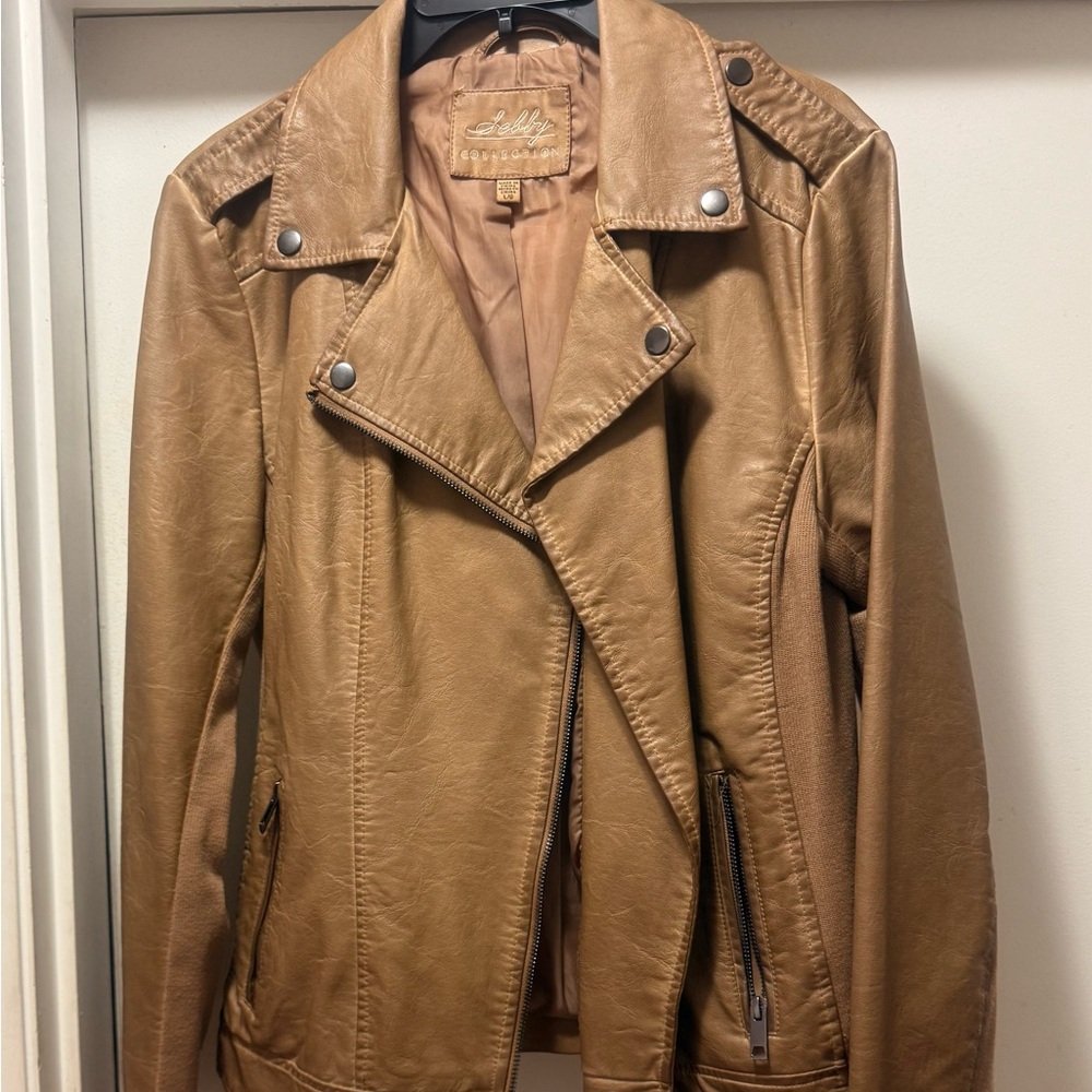 Sebby Tan Leather Jacket